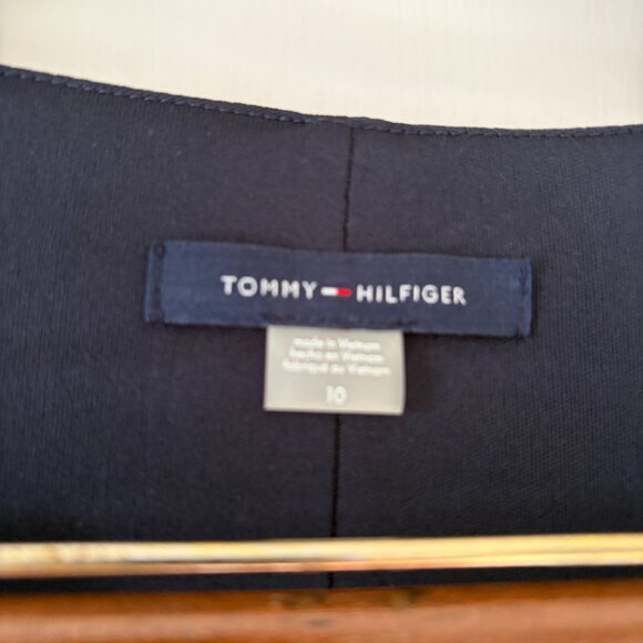 Tommy Hilfiger Palace Medallion Fit & Flare Dress Size 10 Navy and White NWT - Picture 6 of 10